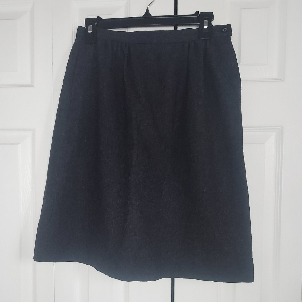 Pendleton Pure Virgin Wool Skirt Midi Tweed Pockets Career Work Office Vintage